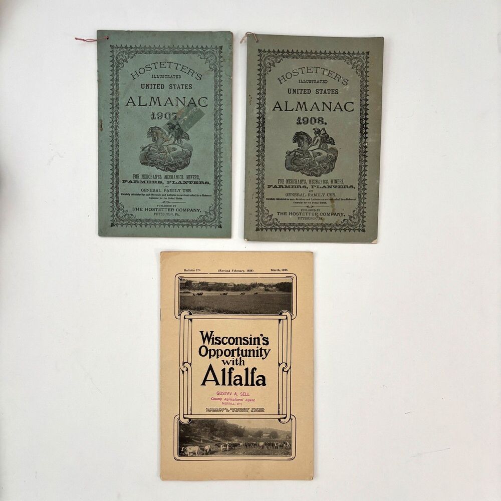 Hostetters  US Almanac Calendar Booklet 1907 1908